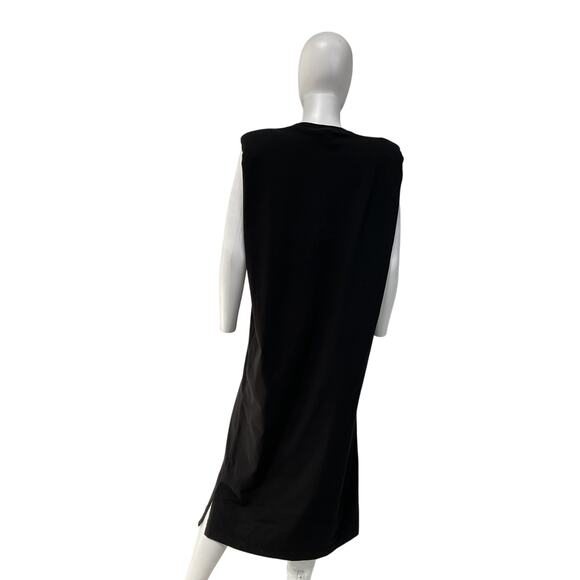 Farm Rio Sleeveless Black Cotton Graphic Midi Dress Size XS - Picture 3 of 5